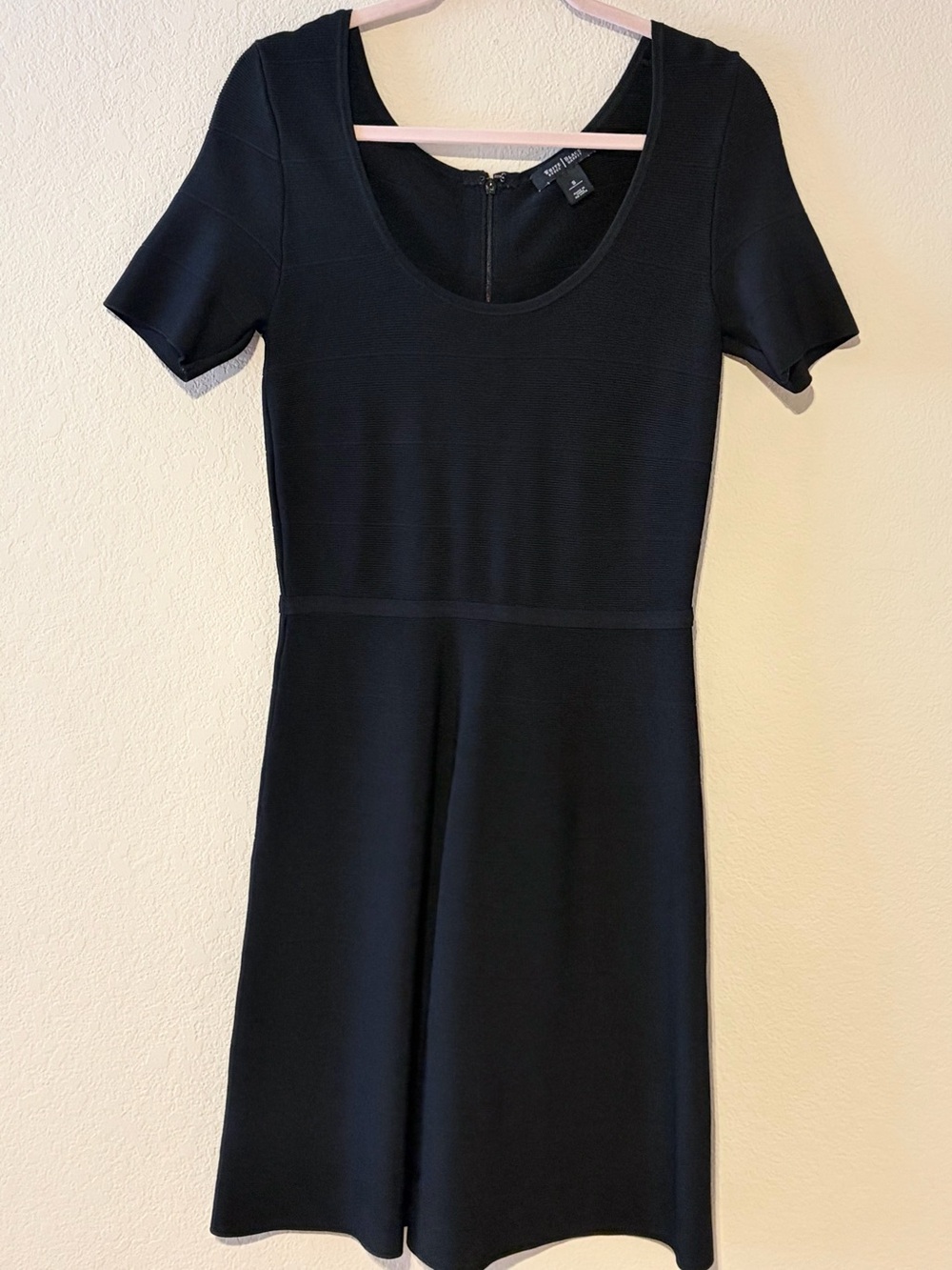 White House Black Market Black Scoop-Neck Fit & Flare Dress